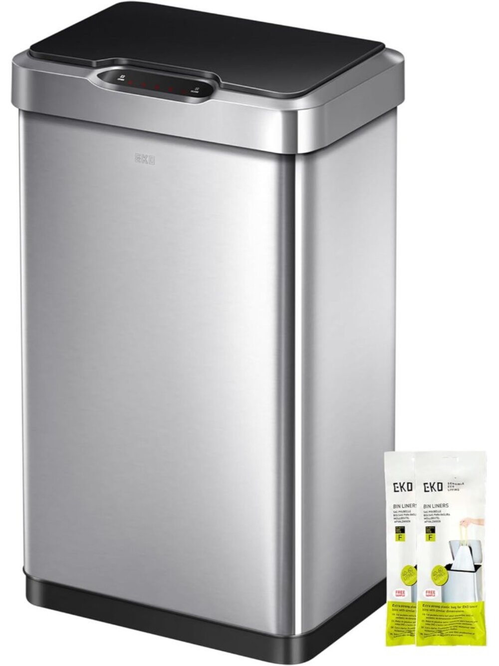 Mirage-T 50 Liter / 13.2 Gallon Touchless Rectangular Motion Sensor Trash Can, B